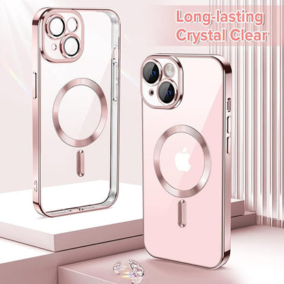 MagSafe-deksel for Apple iPhone 15, Techsuit, Luxury Crystal, Rosa