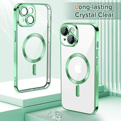 MagSafe-deksel for Apple iPhone 15, Techsuit, Luxury Crystal, Lys grønn