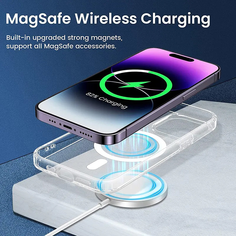 MagSafe-deksel for Apple iPhone 15, Techsuit, Pro, Rosa