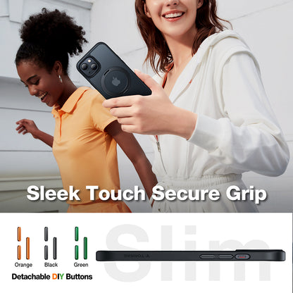 MagSafe-deksel for Apple iPhone 15, Torras, Ostand Pro, Svart