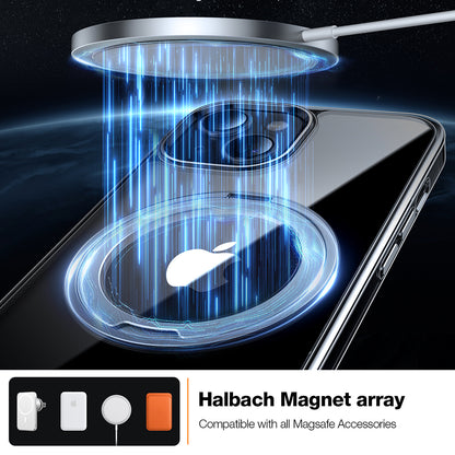 MagSafe-deksel for Apple iPhone 15, Torras, Ostand Pro, Gjennomsiktig