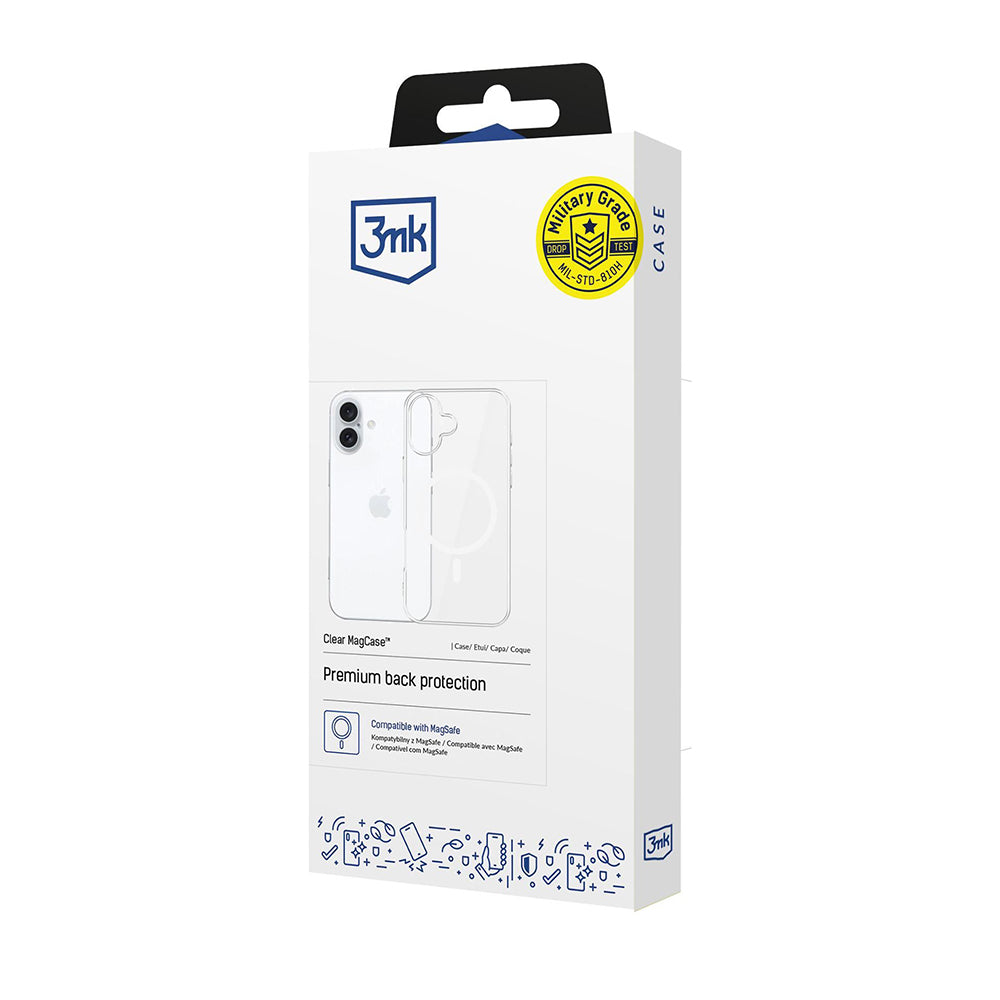 MagSafe-deksel for Apple iPhone 16, 3MK, Clear MagCase, Transparent