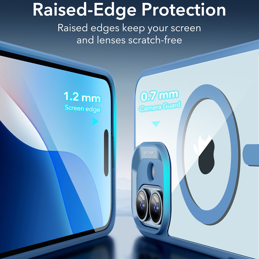 MagSafe-deksel for Apple iPhone 16, ESR, Classic Hybrid, Gjennomsiktig Blå