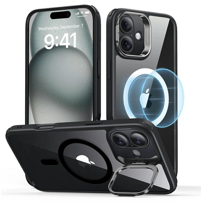 MagSafe-deksel for Apple iPhone 16, ESR, Classic Hybrid Kickstand, Svart Transparent