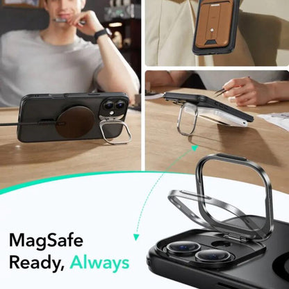 MagSafe-deksel for Apple iPhone 16, ESR, Classic Hybrid Kickstand Slide, Satin Sort