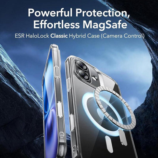 MagSafe-deksel for Apple iPhone 16, ESR, Classic Hybrid Slide, Gjennomsiktig