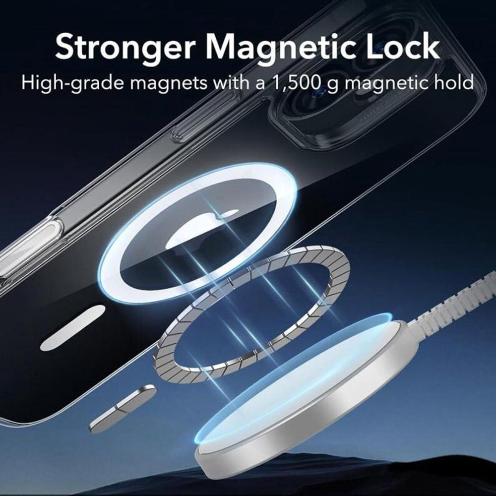 MagSafe-deksel for Apple iPhone 16, ESR, Classic Hybrid Slide, Gjennomsiktig
