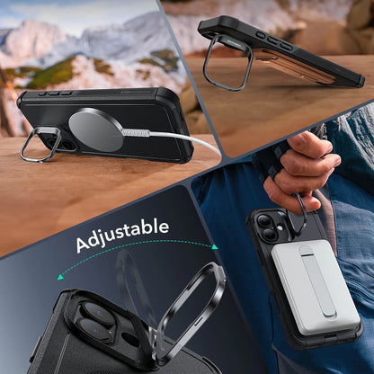 MagSafe-deksel for Apple iPhone 16, ESR, Cyber Armor Kickstand, Grønn