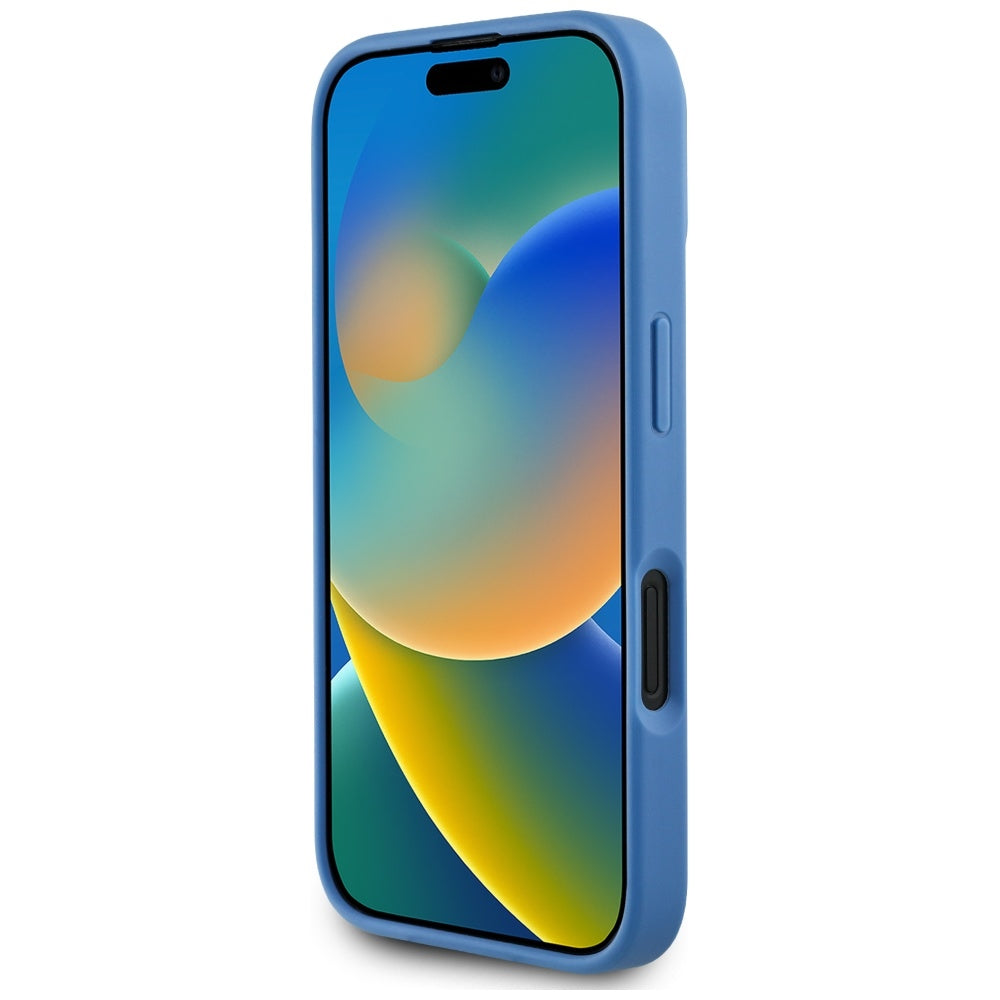 MagSafe-deksel for Apple iPhone 16, Guess, 4G Circle Classic Logo, Blå