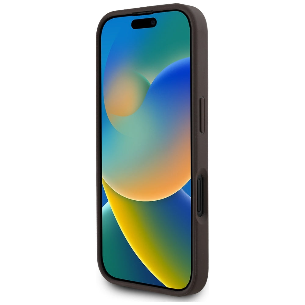 MagSafe-deksel for Apple iPhone 16, Guess, 4G Circle Classic Logo, Brun