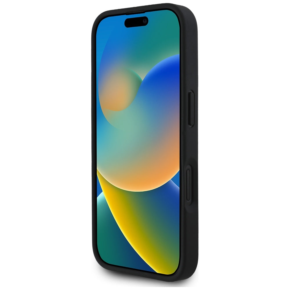 MagSafe-deksel for Apple iPhone 16, Guess, 4G Circle Classic Logo, Svart