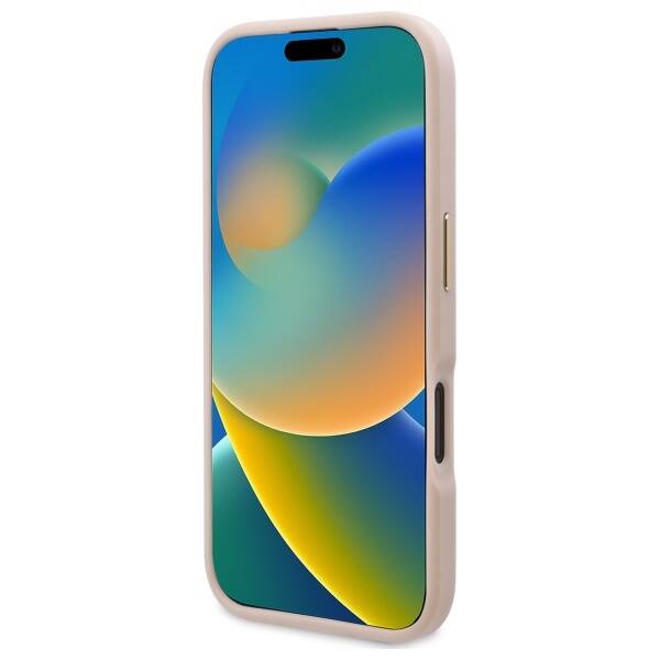 MagSafe-deksel for Apple iPhone 16, Guess, 4G Logo Plate, Rosa