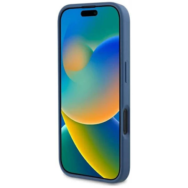 MagSafe-deksel for Apple iPhone 16, Guess, 4G Printed Stripes, Blå