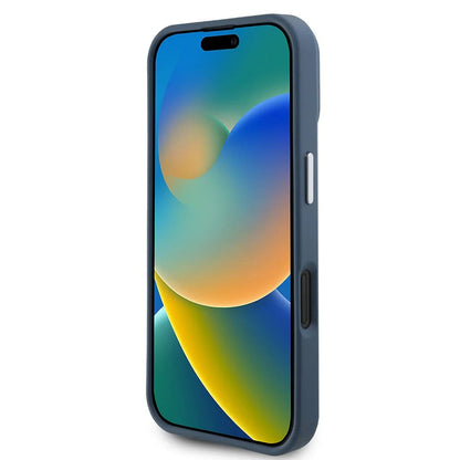 MagSafe-deksel for Apple iPhone 16, Guess, Grained Triangle Logo, Svart