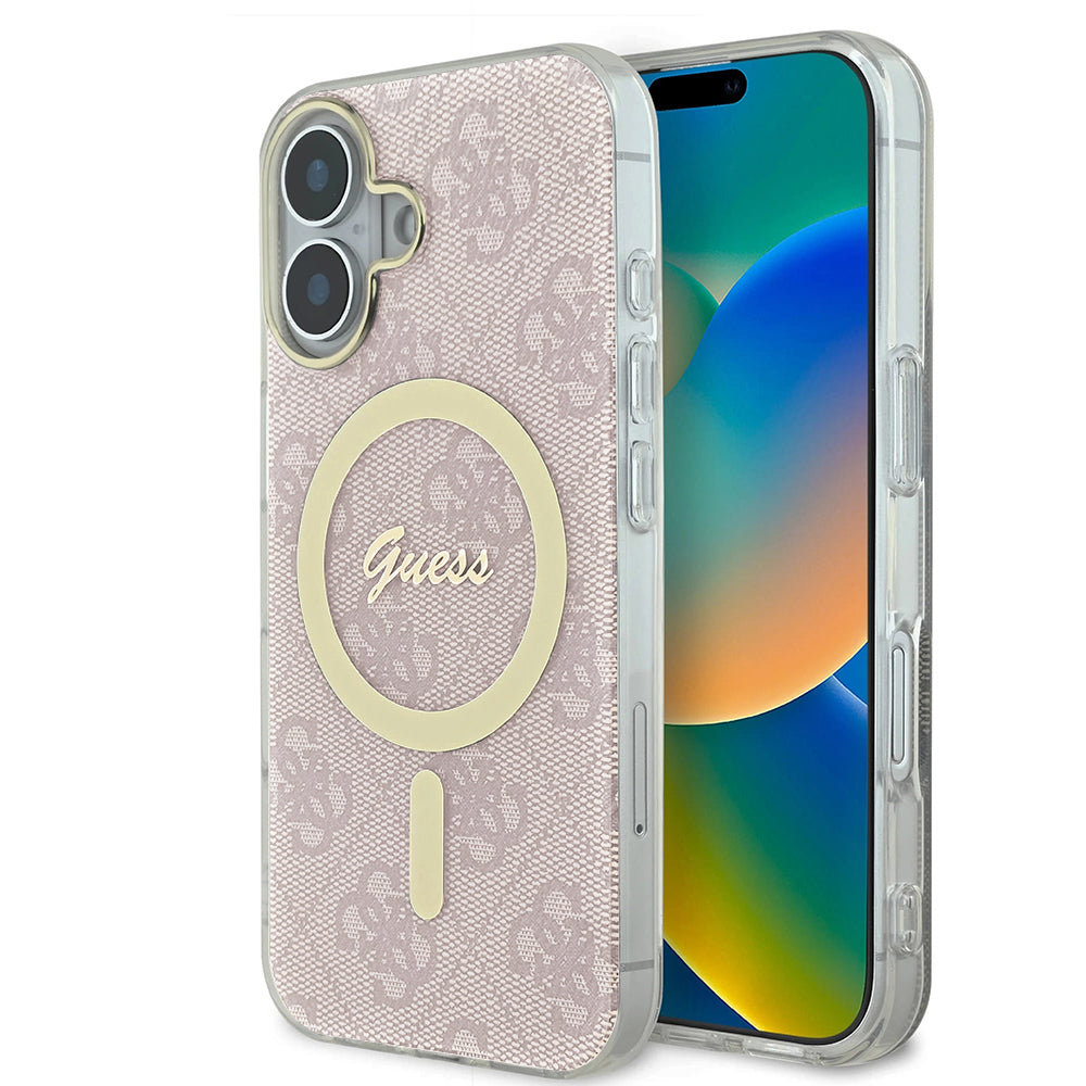 MagSafe-deksel for Apple iPhone 16, Guess, IML 4G, Rosa