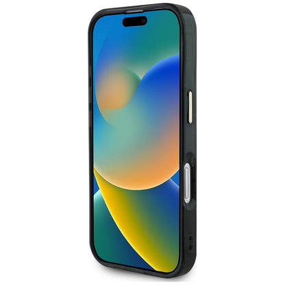 MagSafe-deksel for Apple iPhone 16, Guess, IML Glitter 4G Circle Triangle, Svart