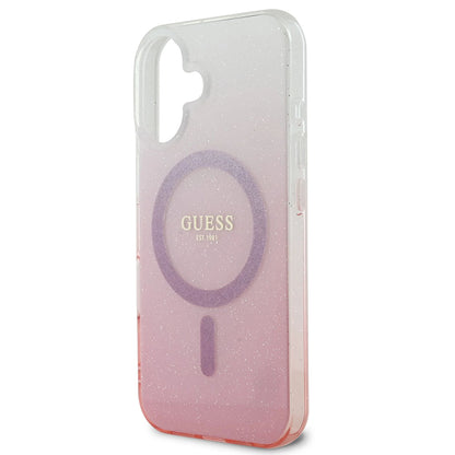 MagSafe-deksel for Apple iPhone 16, Guess, IML Glitter Gradient, Brun