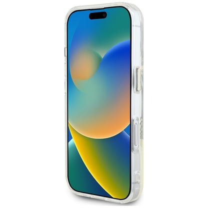 MagSafe deksel for Apple iPhone 16, Guess, IML Metal Colored Circle, Grå