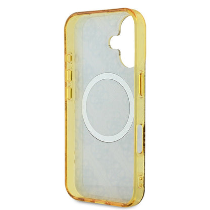 MagSafe-deksel for Apple iPhone 16, Guess, IML Peony On 4G Background, Brun