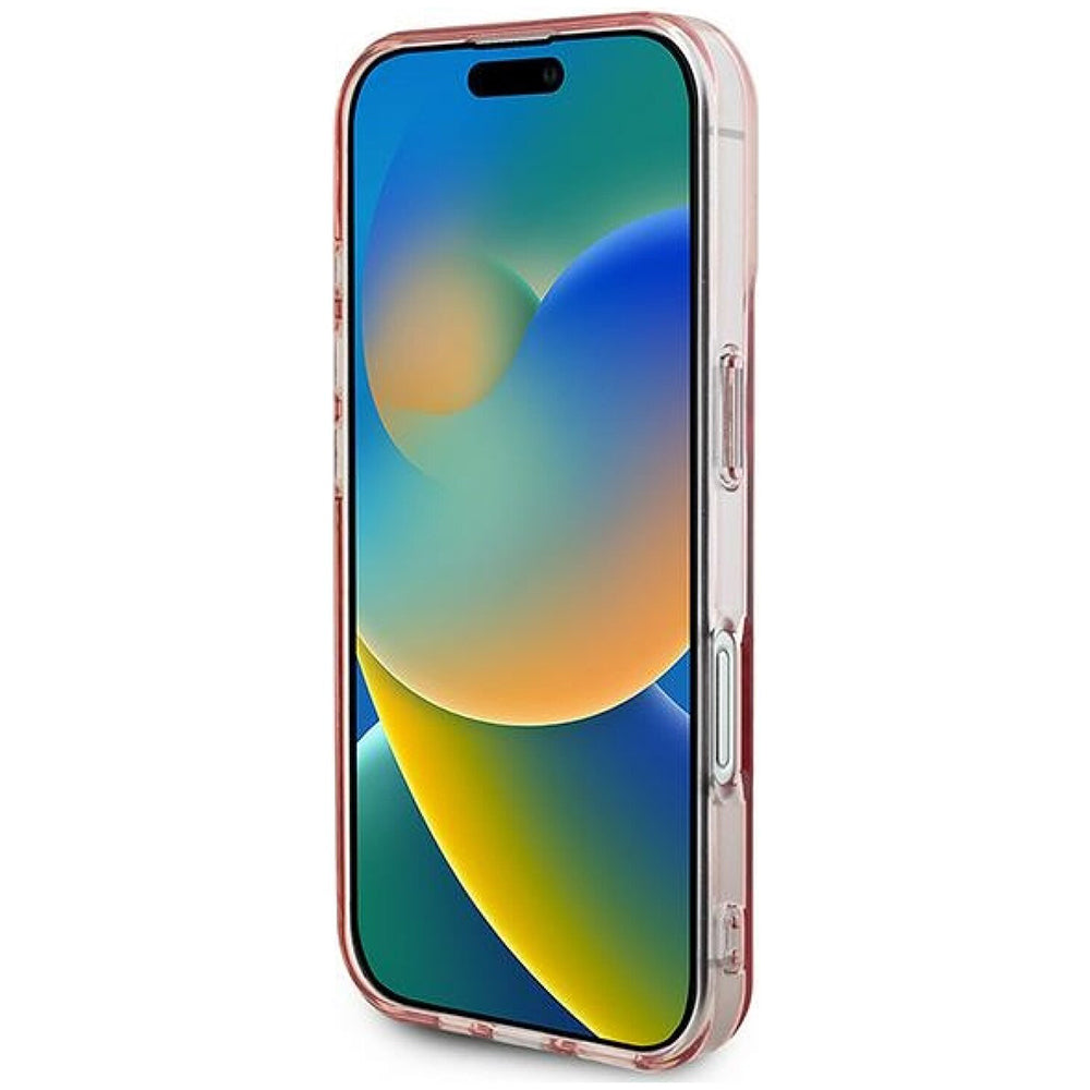 MagSafe-deksel for Apple iPhone 16, Guess, IML Rhinestones Ring, Rosa GUHMP16SPFTDTEP