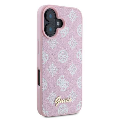 MagSafe-deksel for Apple iPhone 16, Guess, Peony Script, Rosa