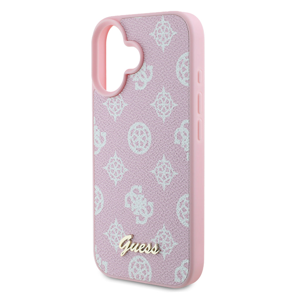 MagSafe-deksel for Apple iPhone 16, Guess, Peony Script, Rosa