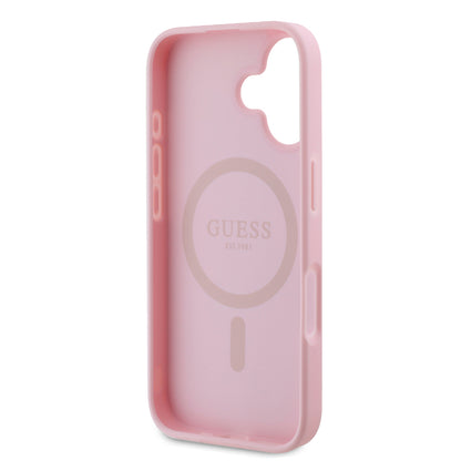 MagSafe-deksel for Apple iPhone 16, Guess, Peony Script, Rosa