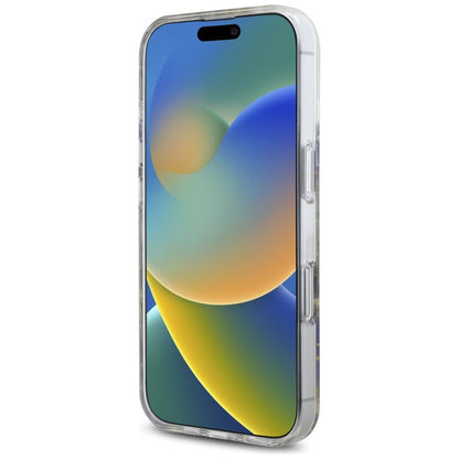 MagSafe deksel for Apple iPhone 16, Guess, Resin Flowers and Glitter, Lilla