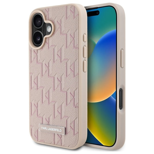 MagSafe-deksel for Apple iPhone 16, Karl Lagerfeld, Hot Stamp, Rosa