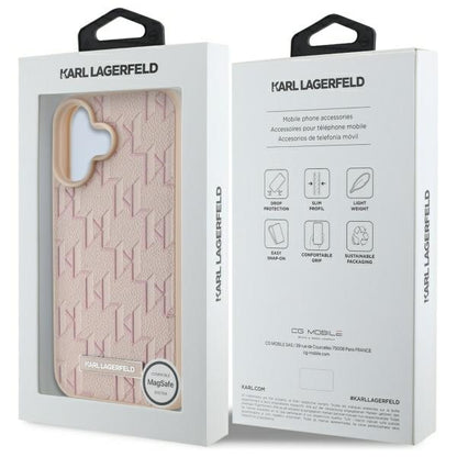 MagSafe-deksel for Apple iPhone 16, Karl Lagerfeld, Hot Stamp, Rosa