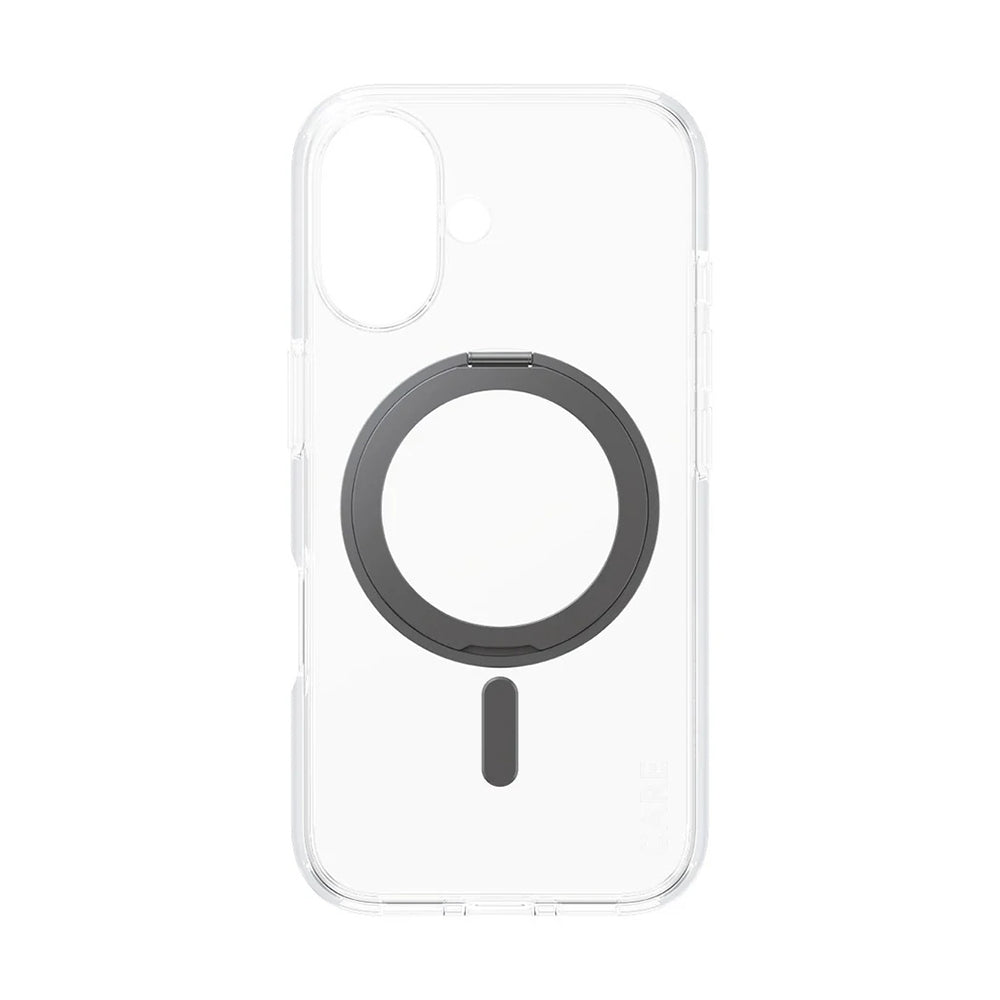 MagSafe-deksel for Apple iPhone 16, PanzerGlass, Care Feature Kickstand, Gjennomsiktig Svart