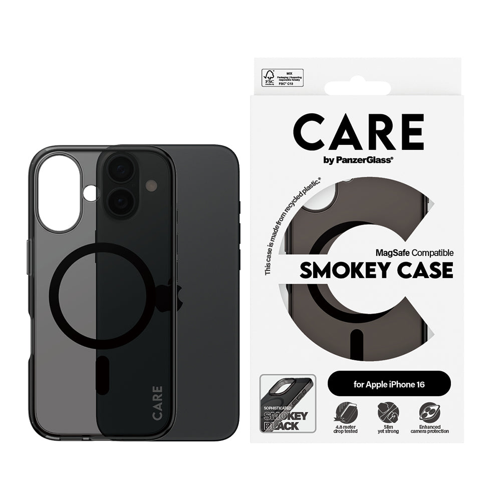 MagSafe-deksel for Apple iPhone 16, PanzerGlass, Care Urban Combat, Svart