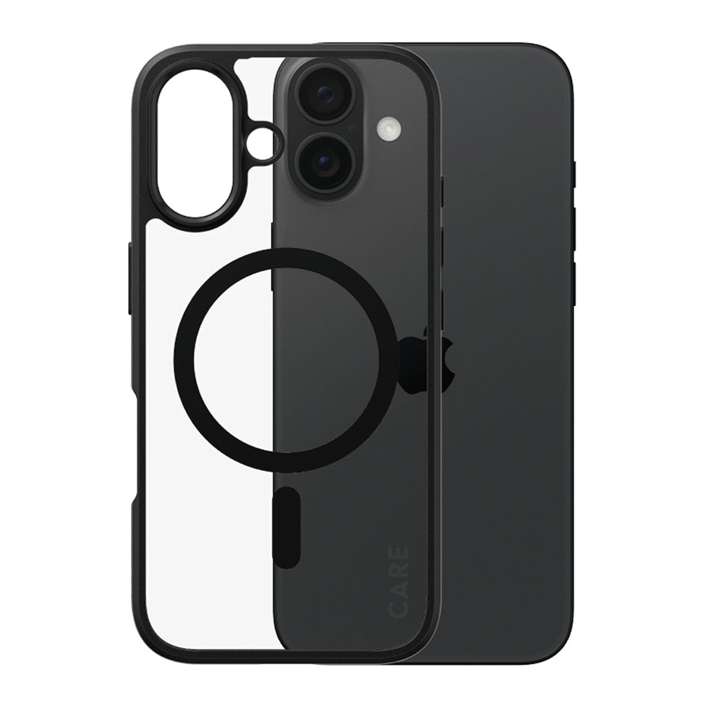 MagSafe-deksel for Apple iPhone 16, PanzerGlass, Care Urban Combat, Svart Gjennomsiktig