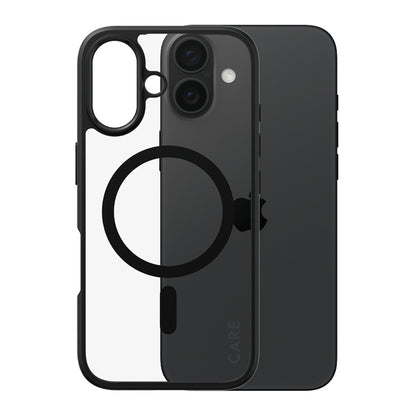 MagSafe-deksel for Apple iPhone 16, PanzerGlass, Care Urban Combat, Svart Gjennomsiktig