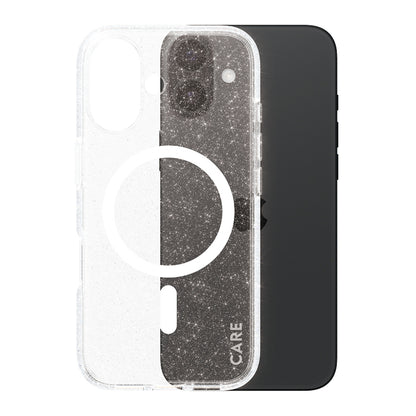 MagSafe-deksel for Apple iPhone 16, PanzerGlass, Care Urban Combat Star Lit, Transparent Hvit