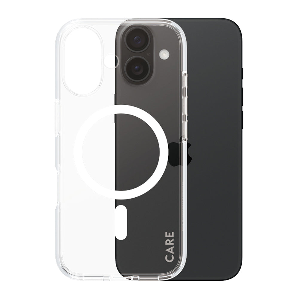 MagSafe-deksel for Apple iPhone 16, PanzerGlass, Care Urban Combat, Transparent Hvit