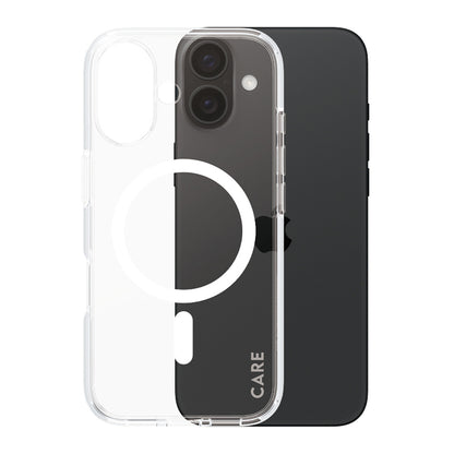 MagSafe-deksel for Apple iPhone 16, PanzerGlass, Care Urban Combat, Transparent Hvit