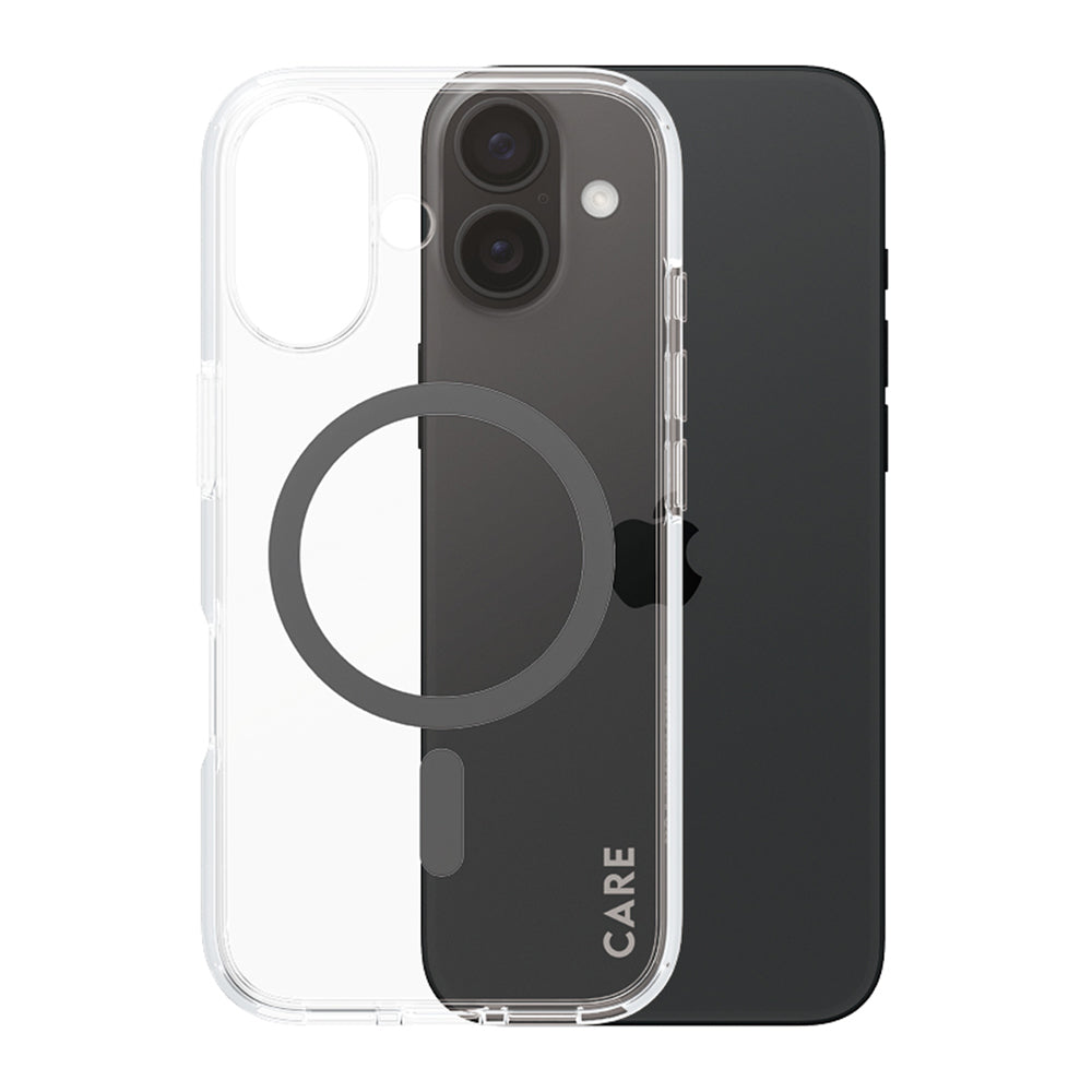 MagSafe-deksel for Apple iPhone 16, PanzerGlass, Care Urban Combat, Svart Transparent