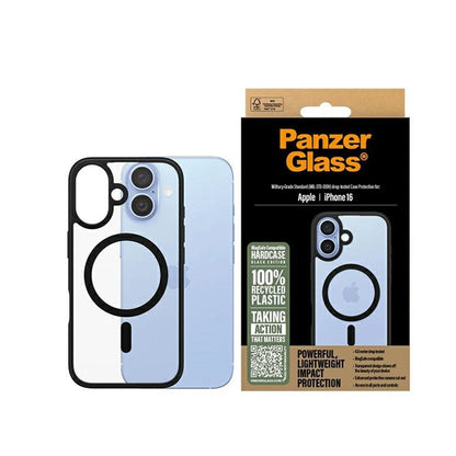 MagSafe-deksel for Apple iPhone 16, PanzerGlass, Frame, Svart Transparent