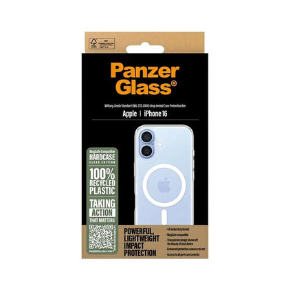 MagSafe-deksel for Apple iPhone 16, PanzerGlass, HardCase, Hvit Transparent