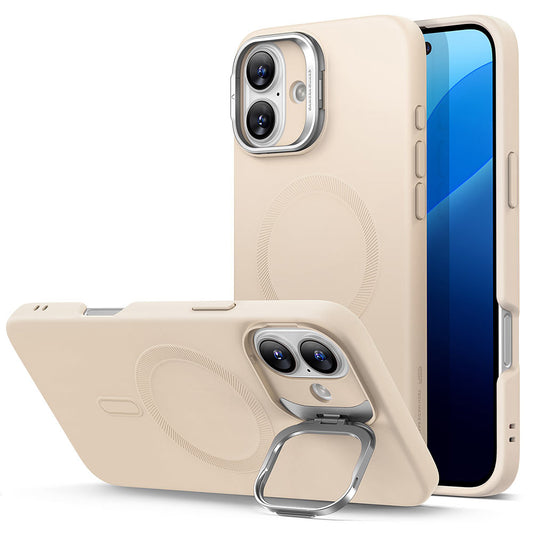 MagSafe-deksel for Apple iPhone 16 Plus, ESR, Cloud Soft Kickstand, Krem
