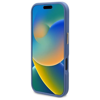 MagSafe-deksel for Apple iPhone 16 Plus, Guess, 4G Logo Plate, Blå