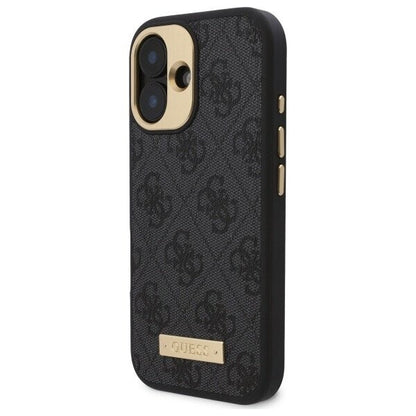 MagSafe-deksel for Apple iPhone 16 Plus, Guess, 4G Logo Plate, Svart