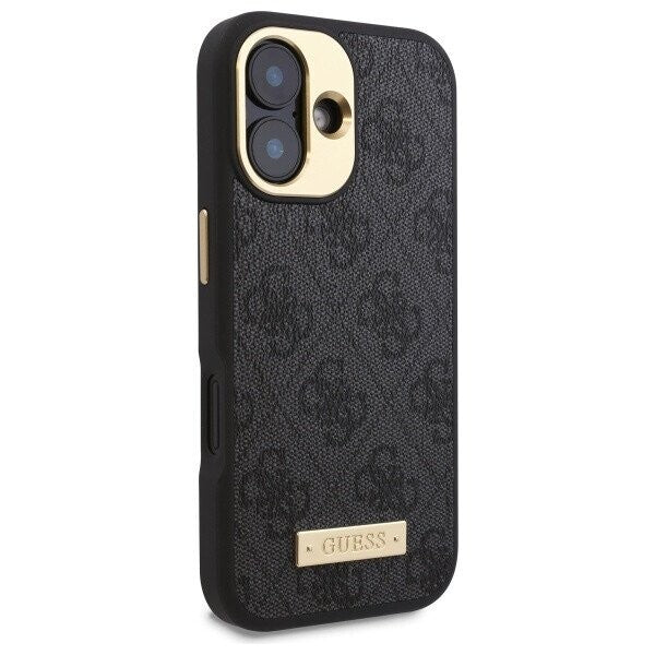 MagSafe-deksel for Apple iPhone 16 Plus, Guess, 4G Logo Plate, Svart