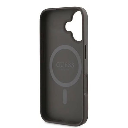 MagSafe-deksel for Apple iPhone 16 Plus, Guess, 4G Ring Classic Logo, Brun