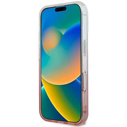 MagSafe-deksel for Apple iPhone 16 Plus, Guess, IML Glitter Gradient, Rosa