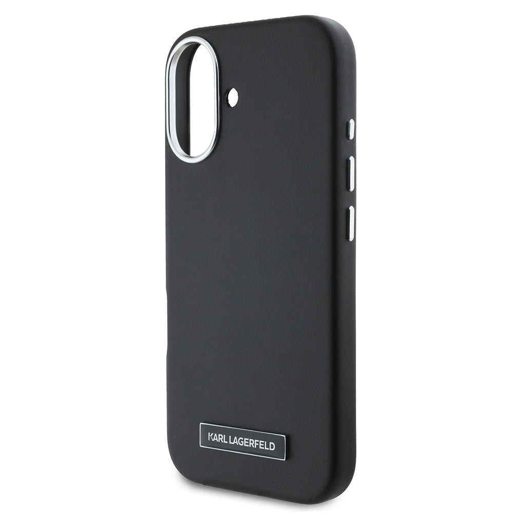 MagSafe-deksel for Apple iPhone 16 Plus, Karl Lagerfeld, FW Metal Plate, Svart