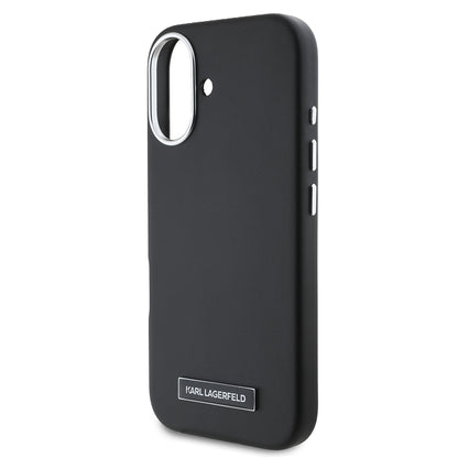MagSafe-deksel for Apple iPhone 16 Plus, Karl Lagerfeld, FW Metal Plate, Svart