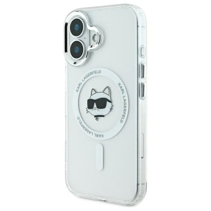 MagSafe-deksel for Apple iPhone 16 Plus, Karl Lagerfeld, IML Metal Choupette's Head, Hvit