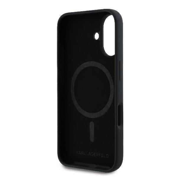MagSafe-deksel for Apple iPhone 16 Plus, Karl Lagerfeld, Silicone Ring Karl & Choupette, Svart